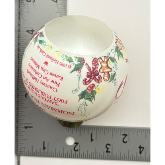 Norman Rockwell Hallmark Keepsake Santas Visitors Christmas Ornament Ball 1995 - Picture 3 of 9